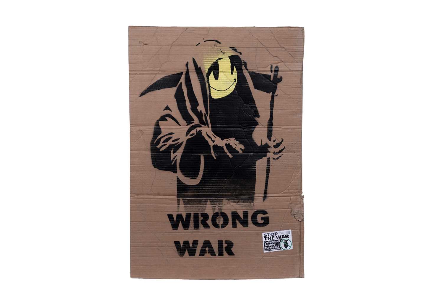 Lot 104 - BANKSY - Grim Reaper | spray paint on cardboard