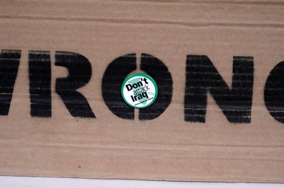Lot 105 - BANKSY - Happy Choppers | spray paint on cardboard