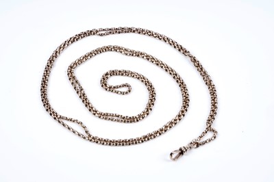 Lot 328 - A 9ct yellow gold muff chain