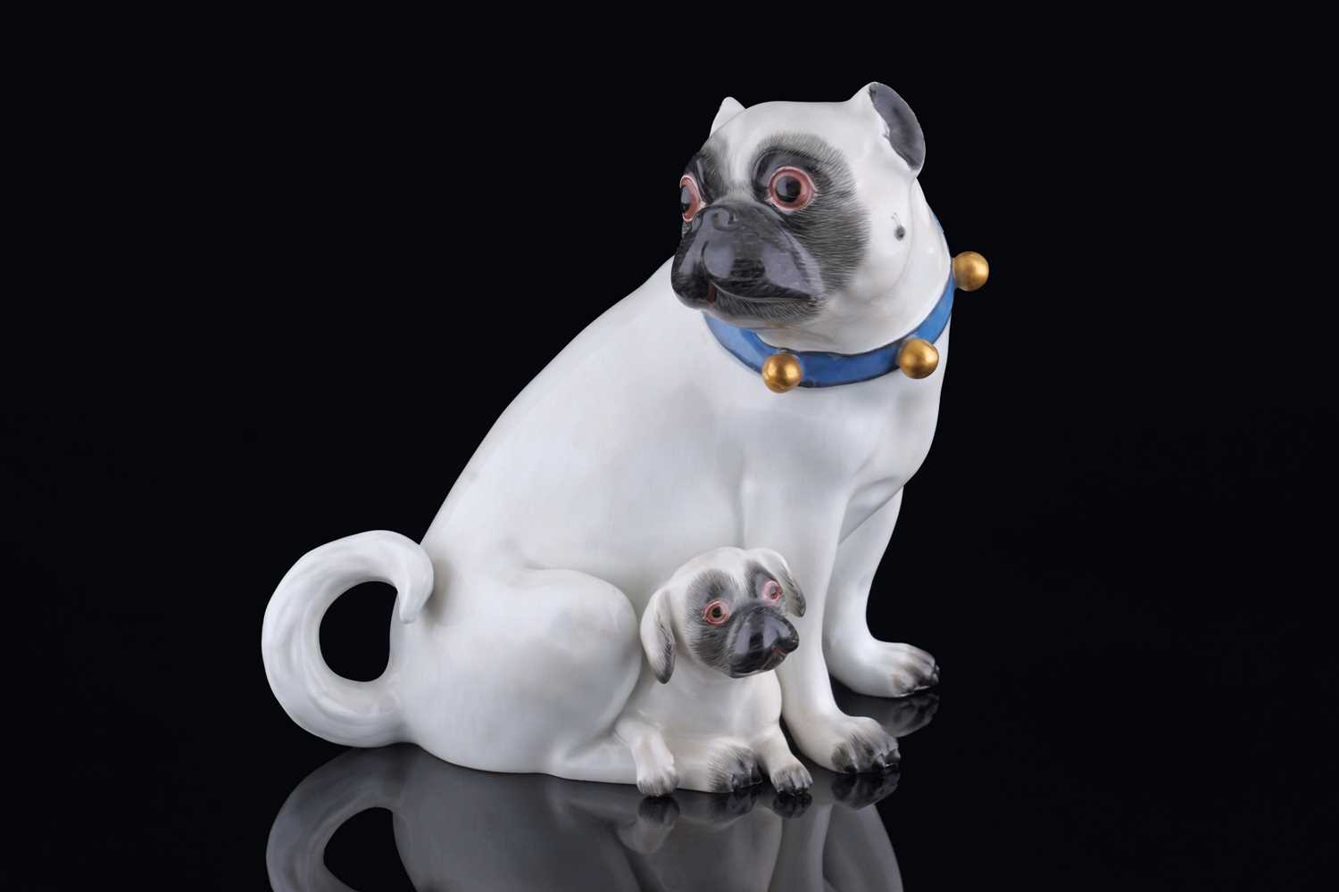 Lot 462 - A Meissen pug