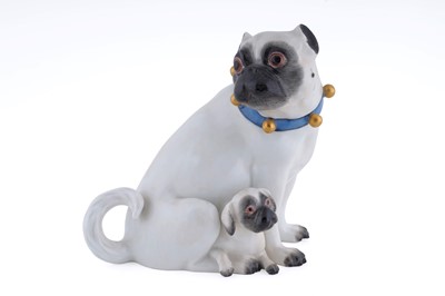 Lot 462 - A Meissen pug
