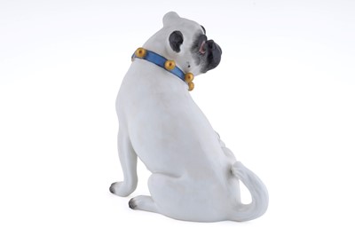 Lot 462 - A Meissen pug