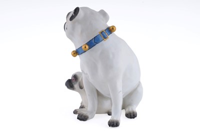 Lot 462 - A Meissen pug