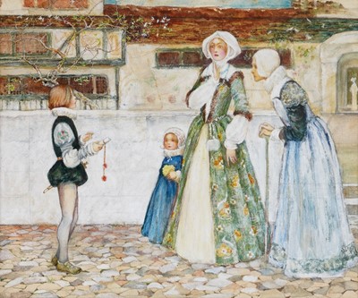 Lot 270 - In the manner of Millicent Sowerby - A page giving bad news | watercolour
