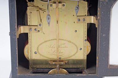 Lot 570 - John Thwaites, Clerkenwell, London: a George III brass bound musical bracket clock