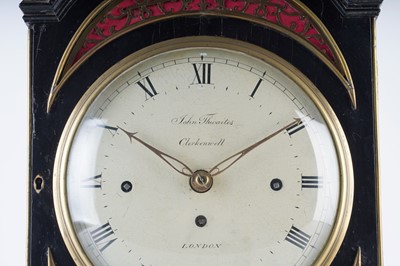 Lot 570 - John Thwaites, Clerkenwell, London: a George III brass bound musical bracket clock