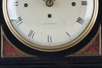 Lot 570 - John Thwaites, Clerkenwell, London: a George III brass bound musical bracket clock