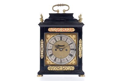 Lot 580 - Alexander Warfield, London: a late 17th Century ebonised and gilt metal table clock