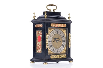 Lot 580 - Alexander Warfield, London: a late 17th Century ebonised and gilt metal table clock
