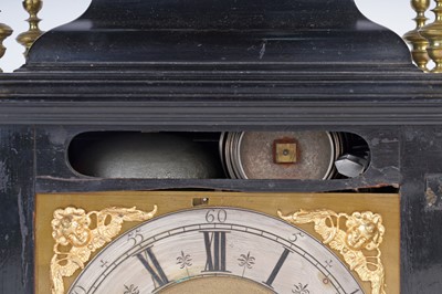 Lot 580 - Alexander Warfield, London: a late 17th Century ebonised and gilt metal table clock