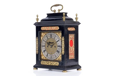 Lot 580 - Alexander Warfield, London: a late 17th Century ebonised and gilt metal table clock