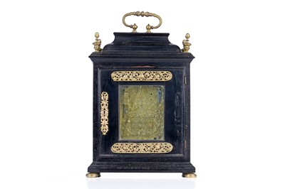 Lot 580 - Alexander Warfield, London: a late 17th Century ebonised and gilt metal table clock