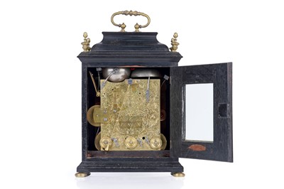 Lot 580 - Alexander Warfield, London: a late 17th Century ebonised and gilt metal table clock