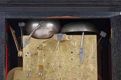 Lot 580 - Alexander Warfield, London: a late 17th Century ebonised and gilt metal table clock