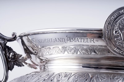 Lot 210 - A late Victorian large silver trophy cup