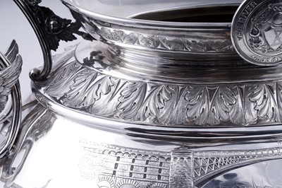 Lot 210 - A late Victorian large silver trophy cup