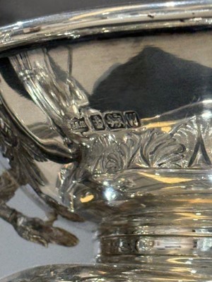 Lot 210 - A late Victorian large silver trophy cup