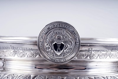 Lot 210 - A late Victorian large silver trophy cup
