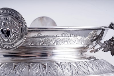 Lot 210 - A late Victorian large silver trophy cup