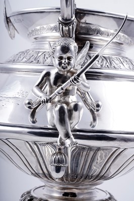 Lot 210 - A late Victorian large silver trophy cup