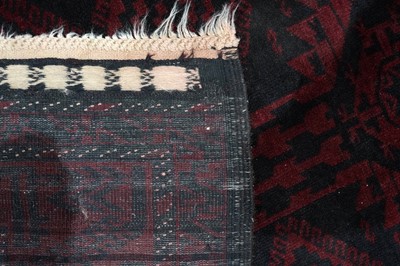 Lot 74 - A mid-20th Century hand-knotted Afghan rug