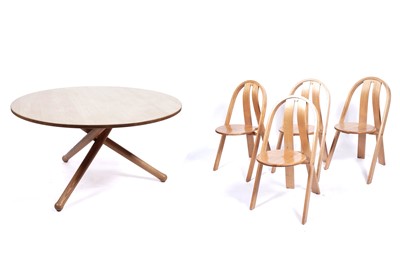 Lot 12 - David Colwell: an ash TS Series dining table and four C3 chairs