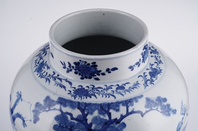 Lot 301 - A Chinese blue and white jar