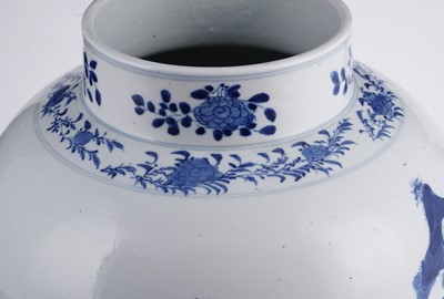 Lot 301 - A Chinese blue and white jar