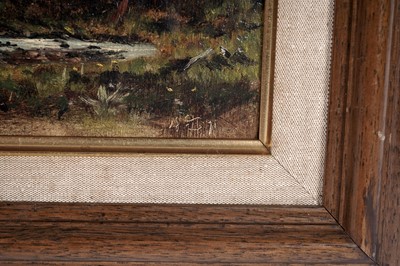 Lot 374 - George Sherwood Hunter - "Pastoral Scene with Sheep, Aberdeenshire"; and Glen Dee | oil