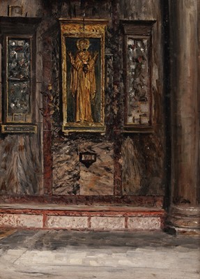 Lot 359 - George Sherwood Hunter - Two church interiors | oil