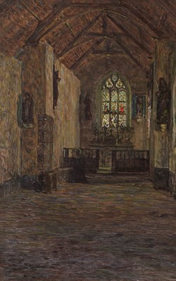 Lot 351 - George Sherwood Hunter - Two church interiors | oil