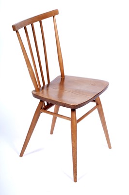 Lot 16 - Ercol: a set of six model 391 elm and beech dining chairs