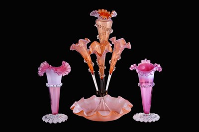 Lot 471 - An epergne; and two vases