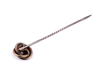 Lot 28 - A Victorian Etruscan Revival diamond tie pin