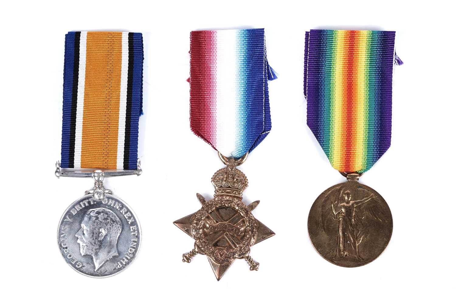 Lot 17 - A First World War group of three general service medals