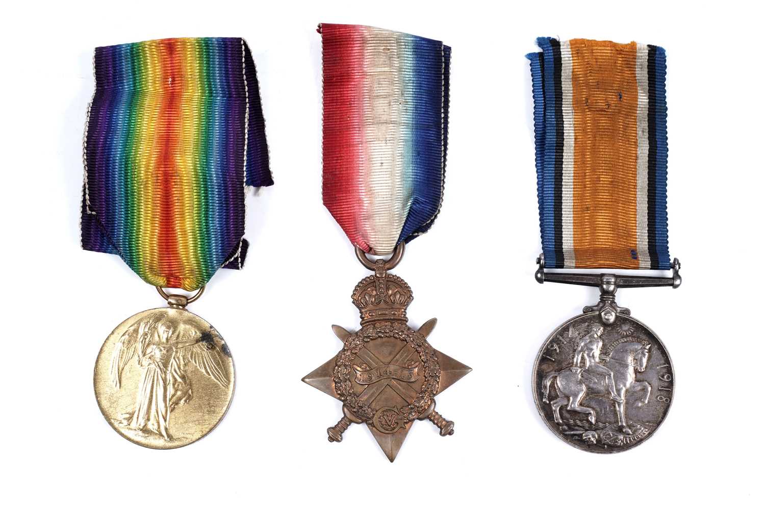 Lot 18 - A First World War trio group of general service medals