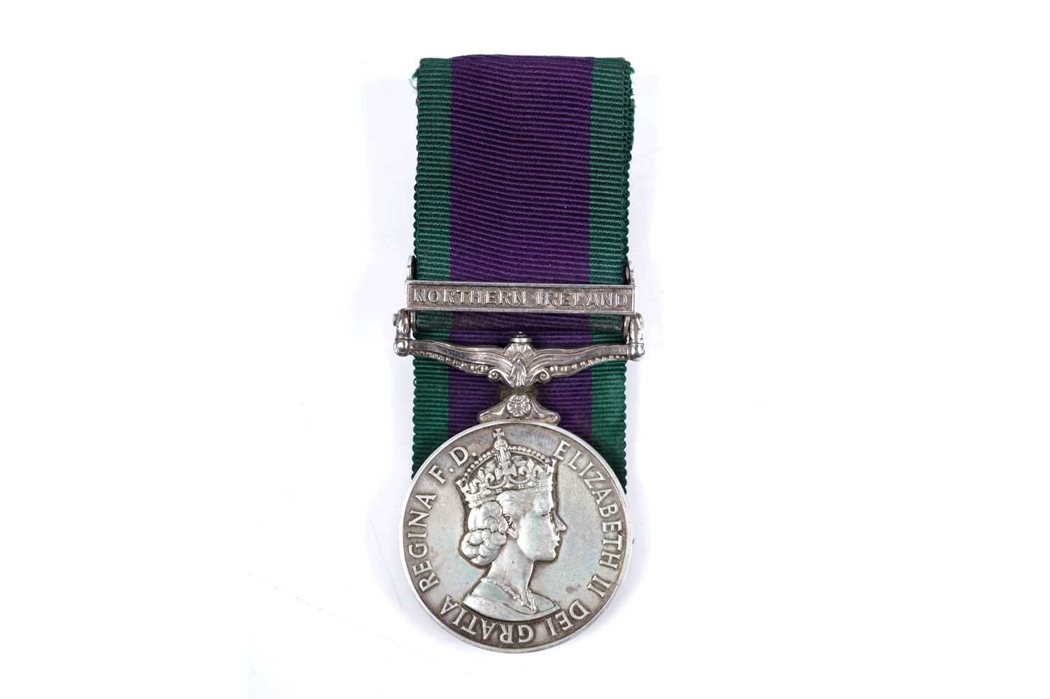 Lot 63 - Queen Elizabeth II General Service Medal with Northern Ireland clasp