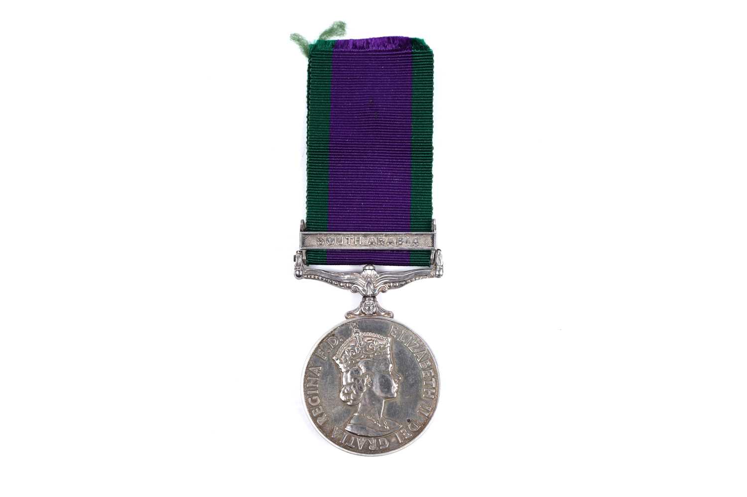 Lot 89 - Queen Elizabeth II General Service Medal with South Arabia clasp