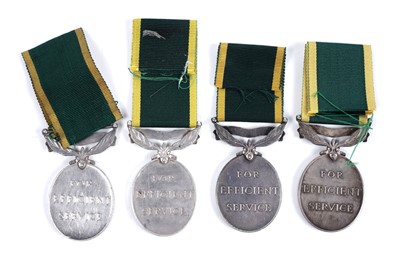 Lot 43 - Four territorial efficiency medals