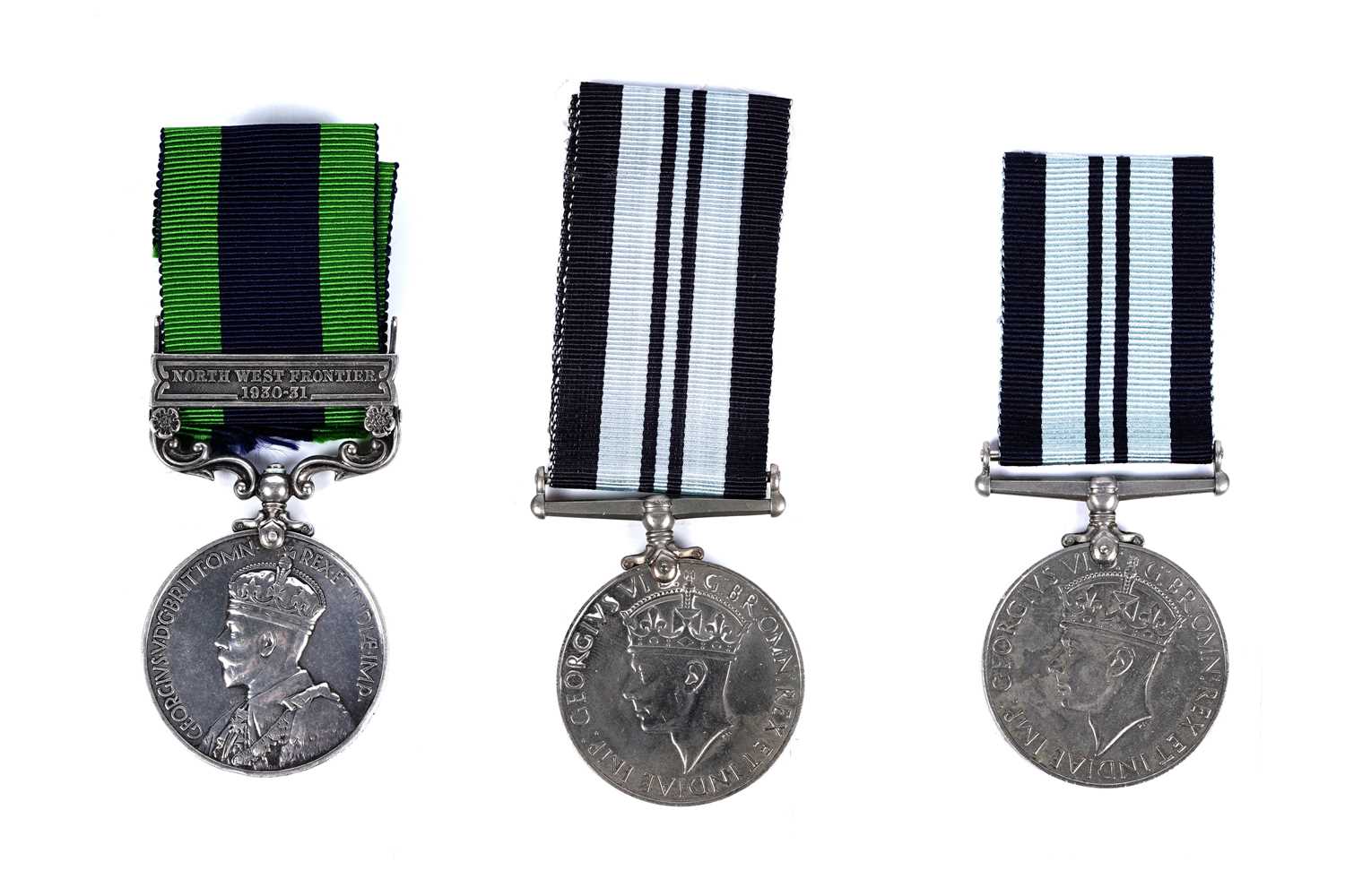 Lot 44 - George V India Genera Service Medal; and two Second World War India Service Medals
