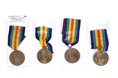 Lot 48 - First World War single Victory Medal to various recipients