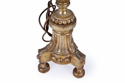 Lot 495 - A 19th Century Italian giltwood and gesso torchiere