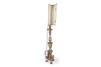 Lot 495 - A 19th Century Italian giltwood and gesso torchiere