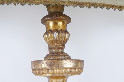 Lot 495 - A 19th Century Italian giltwood and gesso torchiere
