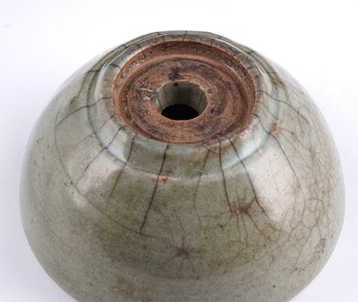 Lot 305 - A Celadon stand; and a bottle vase