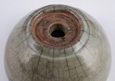 Lot 305 - A Celadon stand; and a bottle vase