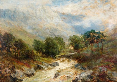Lot 320 - John Falconar Slater - Upland river scene | oil