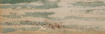 Lot 387 - H.H. Emmanuel - Harquebusiers leaving for battle with cattle in a stream | watercolour