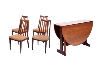 Lot 2 - G Plan: a ‘Fresco’ oval drop leaf dining table; and a hi-fi cabinet