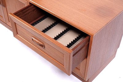 Lot 2 - G Plan: a ‘Fresco’ oval drop leaf dining table; and a hi-fi cabinet
